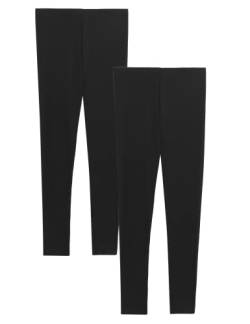 Marks & Spencer Damen 2er-Pack Heat Gen Leggings Pyjamaunterteil, schwarz, 42 von Marks & Spencer