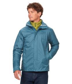 Marmot M Precip Eco Jacket Blau - Wasserdichte atmungsaktive Herren Regenjacke, Größe M - Farbe Moon River von Marmot