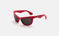 MARNI Unisex Rot (Isamu Solid Red) Sonnenbrille, Mehrfarbig (Mehrfarbig) von Marni