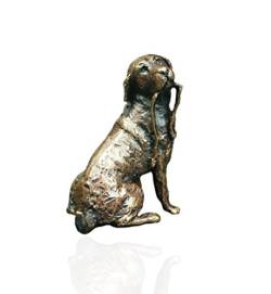 Marquise Jewellery Labrador Retriever Dog - Mit Leine - Bronze Miniatur Figuren - Butler & Peach von Marquise Jewellery