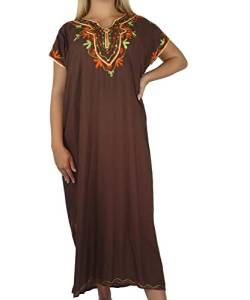Marrakech Accessoires Orientalisches Kleid Kaftan Tunikakleid Strandkleid Sommerkleid Maxi, Grösse:L von Marrakech Accessoires