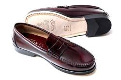 Marttely Herren Leder Anzugschuhe Bordeaux Loafer mit Ledersohlen Handmade Mokassins Slipper EU Größen Modell 800 … von Marttely