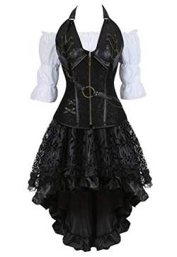 Martya Damen Neckholder Vollbrust Corsage Korsett Steampunk Korsage Corsagenkleid ?Bergr??en von Martya