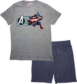 Avengers Herren Kurz Pyjama Schlafanzug von Marvel