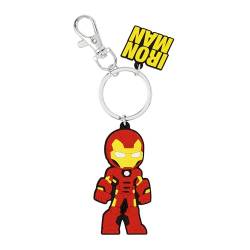 Avengers Iron Man Cartoon Silikon Rot und Gelb Charm Schlüsselanhänger GH00333RL.PH, rot, Einheitsgröße, Cartoon von Marvel