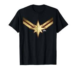 Captain Marvel Gleaming Chest Logo Graphic T-Shirt T-Shirt von Marvel