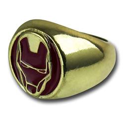 Iron Man Ring aus gebürstetem Messing, Größe 6,5, Eisen, Messing von Marvel
