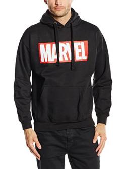 MARVEL Herren Core Logo Hoodie, schwarz, XL von Marvel