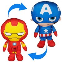 MARVEL Kuscheltier Reversible 30 cm Kuscheltier Wende Plüschtier (1-St), Marvel Wende Kuscheltier 30 cm Captain America Ironman von Marvel