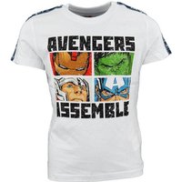 MARVEL Print-Shirt Marvel Avengers Kinder kurzarm T-Shirt Jungen Hulk Iron Man Gr. 104 bis 134, 100% Baumwolle von Marvel