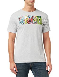 MARVEL T-Shirt Comic Strip Logo hellgrau M von Marvel