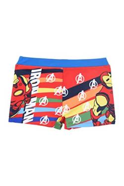 Marvel Avengers Badeshorts für Jungen, Badehose für Kinder, Jungen Slips, Boxer-Badeanzug Iron Man, Größe 6 Jahre, Blau von Marvel