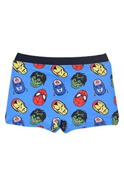 Marvel Avengers Badeshorts für Jungen, Badehose für Kinder, Jungen Slips, Boxer-Badeanzug Iron Man Hulk Capitan America Spiderman, Größe 10 Jahre, Blau von Marvel