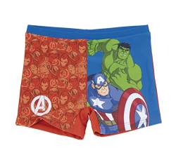 Marvel Avengers Badeshorts für Jungen, Kinder Boxer-Badeanzug, Boxershorts Avengers, Badehose für Jungen, Größe 6 Jahre - Rot von Marvel