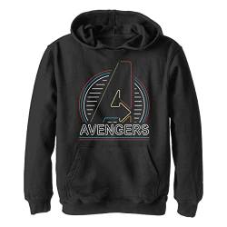 Marvel Avengers Classic - Neon Avengers YTH Hoodie Black 5/6 von Marvel