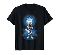 Marvel Avengers Endgame Logo Rocket Quantum Suit Portrait T-Shirt von Marvel