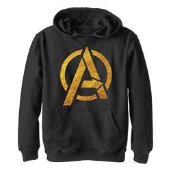 Marvel Avengers - Gold Foil Avengers YTH Hoodie Black 7/8 von Marvel