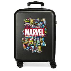 Marvel Avengers Handgepäck schwarz 38x55x20 cm Starres ABS seitliches Zahlenschloss 34L 2,6kgs 4 Doppelräder Handgepäck von Marvel