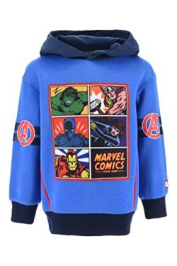 Marvel Avengers Jungen Sweatshirt, Avengers Design, Kinderkleidung, Pullover, Jungen Hoodie, Geschenk für Jungen und Teenager (as3, Age, 4_Years, Regular, Blau) von Marvel