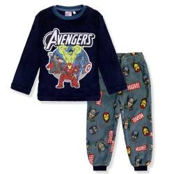 Marvel Avengers Schlafanzug für Kinder, Fleece, Winter, 6267, Marineblau, 4 Jahre von Marvel