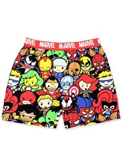 Marvel Avengers Superheroes Herren Boxershorts Lounge Shorts, rot, Klein von Marvel