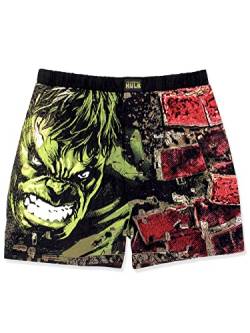 Marvel Avengers Superheroes Herren Boxershorts Lounge Shorts, schwarz, Klein von Marvel