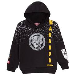 Marvel Black Panther Hoodie Kinder Wakanda Kapuzenpullover Fleece Top Sweatshirt, Schwarz , 4 Jahre von Marvel