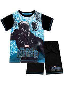 Marvel Black Panther Jungen Schlafanzug Schwarz 140 von Marvel