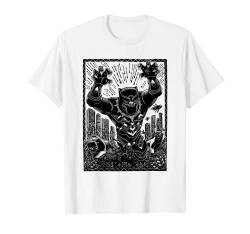 Marvel Black Panther Linocut White T-Shirt von Marvel