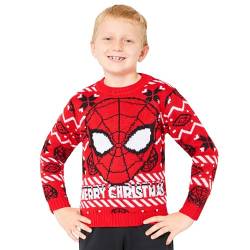 Marvel Christmas Pullover Jungen, Spiderman Weihnachts Sweatshirt Jungen Kinder 4-12 Jahre Jungs (Rot, 11-12 Jahre) von Marvel