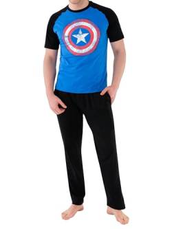 Marvel Herren Avengers Captain America Schlafanzug Large von Marvel