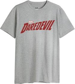 Marvel Herren Medadevts014 T-Shirt, Grau meliert, M von Marvel