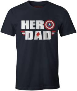 Marvel Herren Memarcots228 T-Shirt, Marineblau, S von Marvel