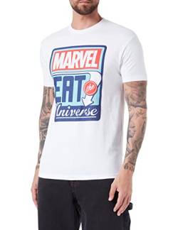 Marvel Herren Memarcots275 T-Shirt, weiß, M von Marvel