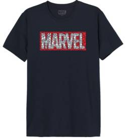 Marvel Herren Memarcots294 T-Shirt, Marineblau, M von Marvel