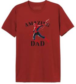 Marvel Herren Memarcots310 T-Shirt, rot, XL von Marvel