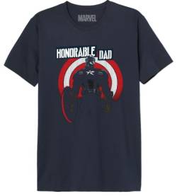 Marvel Herren Memarcots314 T-Shirt, Marineblau, S von Marvel