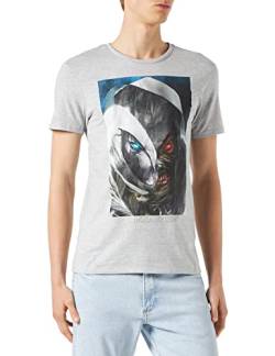 Marvel Herren Memoonxts003 T-Shirt, Grau meliert, L von Marvel