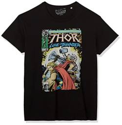 Marvel Herren Metlatmts007 T-Shirt, Schwarz, L von Marvel