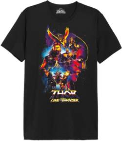 Marvel Herren Metlatmts015 T-Shirt, Schwarz, XL von Marvel