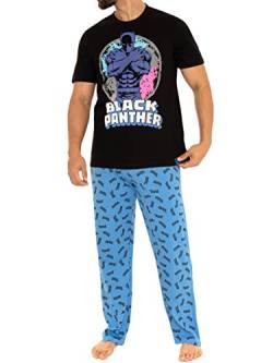 Marvel Herren Schlafanzug Black Panther Blue Large von Marvel