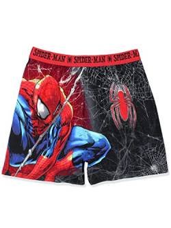 Marvel Herren Spider-Man Web Comic Style Lounge Shorts Boxershorts, rot/schwarz, L von Marvel