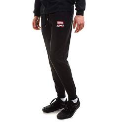 Marvel Herren Stack Logo Jog Pants Trainingshose, Black, Medium von Marvel