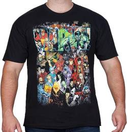 Marvel Herren Team Ups Group Shot T-Shirt - Schwarz - 3X-Groß von Marvel