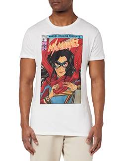 Marvel Herren uxmissmts007 T-Shirt, weiß, XL von Marvel