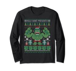 Marvel Hulk Wants Presents Holiday Sweater Langarmshirt von Marvel