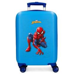 Marvel Joumma Spiderman Vigilant Kabinenkoffer, blau, 33 x 50 x 20 cm, starr, ABS, seitlicher Kombinationsverschluss, 28,4 l, 2 kg, 4 Doppelräder, Gepäck, Hand, blau, Kabinenkoffer von Marvel