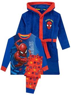 Marvel Jungen Bademäntel Pyjama Spiderman Blau 104 von Marvel