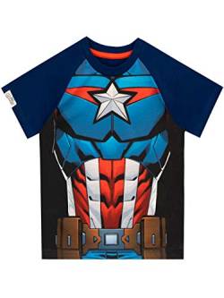 Marvel Jungen Captain America T-Shirt Blau 110 von Marvel
