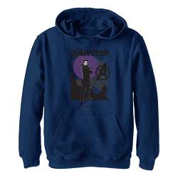 Marvel Jungen Hawkeye Red Moon Skyline Hoodie, Heather Navy, S von Marvel